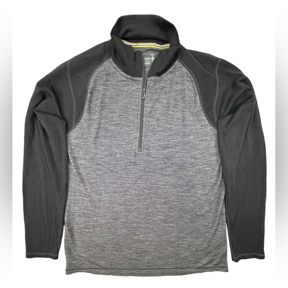 Smartwool- Merino 250 Baselayer 1/4 Zip- Charcoal/Black- Large- Like new! - Picture 2 of 8